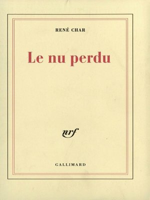 cover image of Le nu perdu